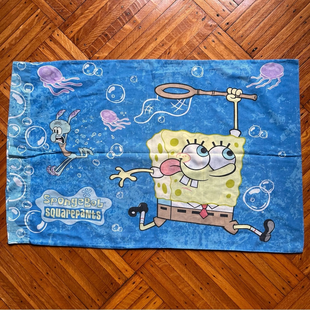 ⚡️VINTAGE⚡️SpongeBob SquarePants Jellyfish Pillowcase - Picture 2 of 2